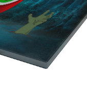 偉大なDane犬の車の怖いハロウィーン カッティングボード (角)