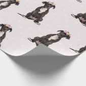 偉大なDane犬、男性の女性と子供、犬のパターン ラッピングペーパー (角)