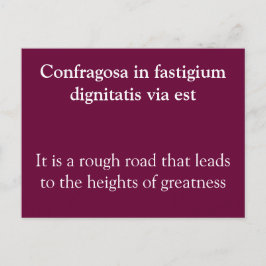 偉大への道は険しい - セネカの名言 ポストカード
