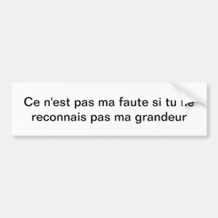 偉大フランスのさ バンパーステッカー