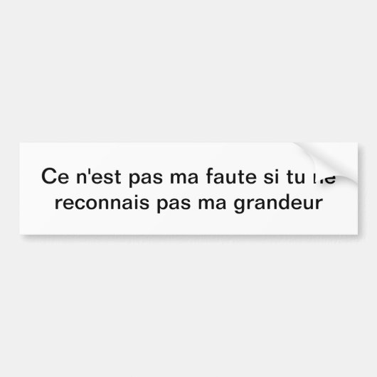 偉大フランスのさ バンパーステッカー (正面)