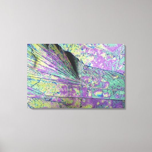 偏光で見た糖結晶 キャンバスプリント (正面)