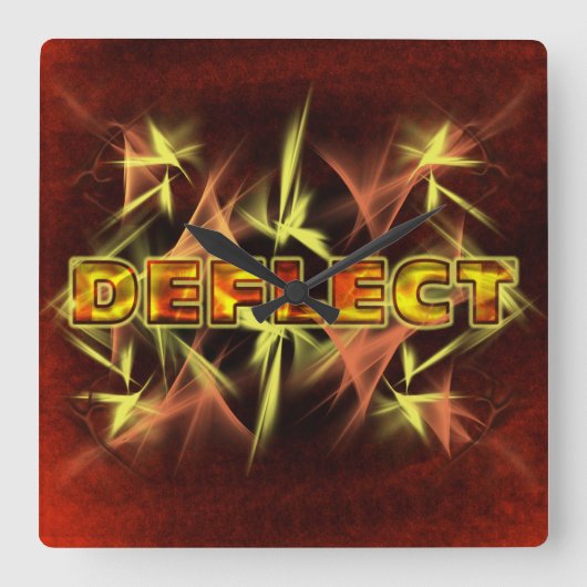 偏向  スクエア壁時計 (正面)