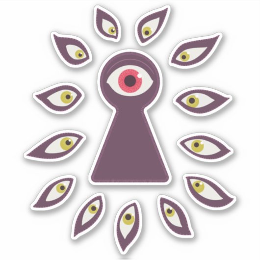 偏執性不安探しの目 シール (正面)