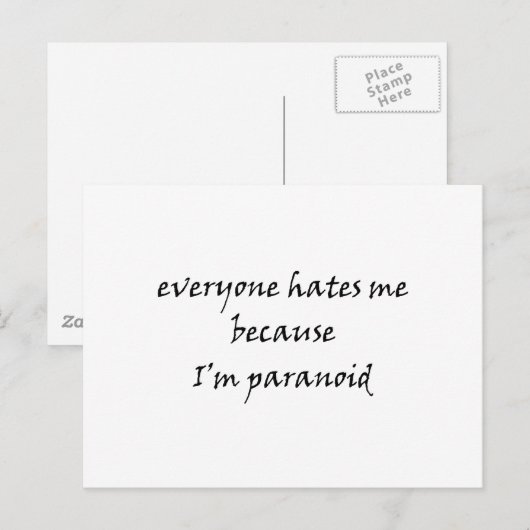 偏執症の ポストカード (正面/裏面)