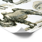 偏天動物または有蹄動物 ポスター (角)