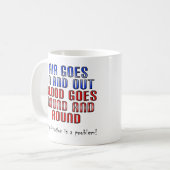 偏差は問題 Funny Mug or Travel Mug コーヒーマグカップ (正面左)