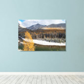 偏平の川の中叉 キャンバスプリント (インサイチュ (ウッドフロア))