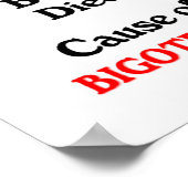 偏見と人種差別：共和党パーティーの死因 ポスター (角)