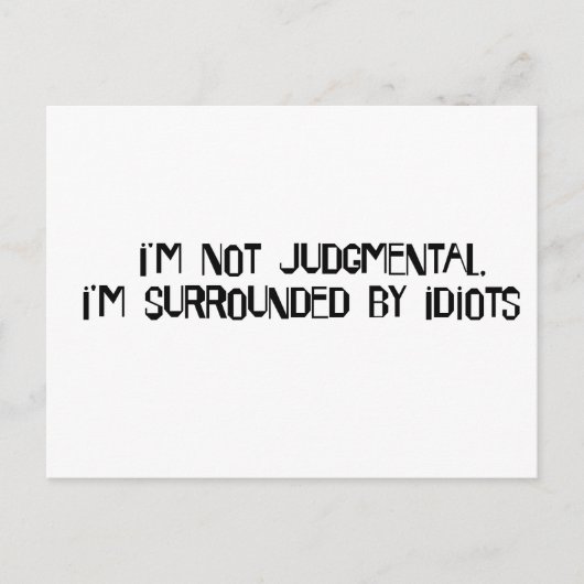 偏見を持たない ポストカード (正面)
