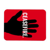 停戦ストップ赤白アンチ戦 マグネット (横)