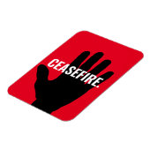 停戦ストップ赤白アンチ戦 マグネット (左側)