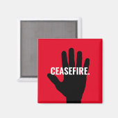 停戦ストップ赤白アンチ戦 マグネット (正面/裏面)