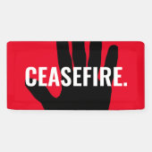 停戦レッド・ホワイト・ブラック・ハンドアンチ戦カスタム戦 横断幕 (横)