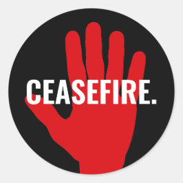 停戦白黒レッドハンはっきりしたドカスタム文字 ラウンドシール