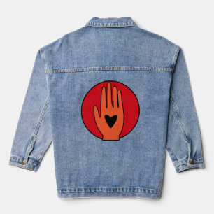 停戦now handパレスティナのグラフィックデザイン デニムジャケット