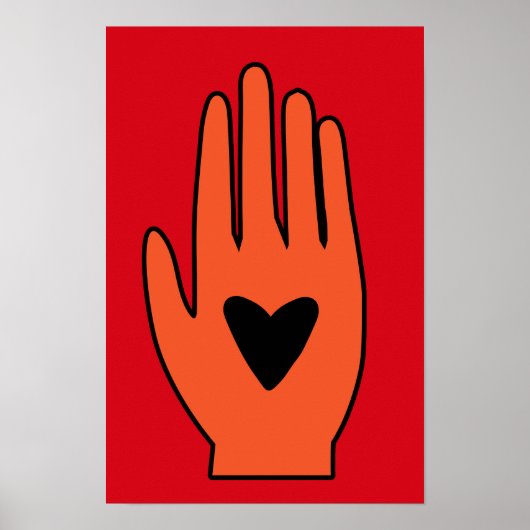 停戦now handパレスティナのグラフィックデザイン ポスター (正面)