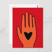 停戦now handパレスティナのグラフィックデザイン ポストカード (正面/裏面)