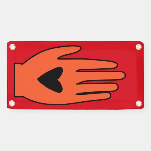 停戦now handパレスティナのグラフィックデザイン 横断幕 (横)