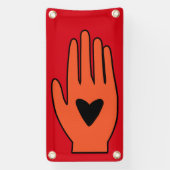 停戦now handパレスティナのグラフィックデザイン 横断幕 (縦)