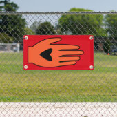 停戦now handパレスティナのグラフィックデザイン 横断幕 (インサイチュ)