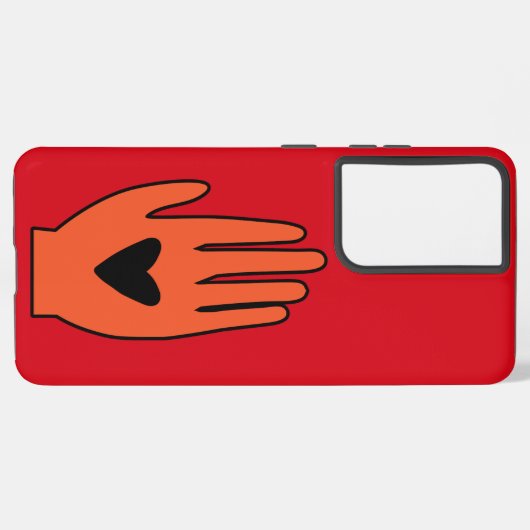 停戦now handパレスティナのグラフィックデザイン samsung galaxyケース (裏面横)