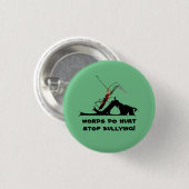 停止いじめっ子の認識度をアンチいじめているいじめっ子無し 缶バッジ (正面&裏面)