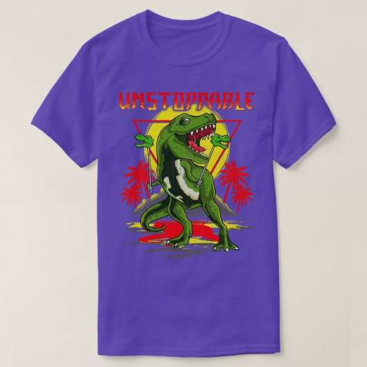 停止おもしろいできないTRex短い恐竜の武器パン Tシャツ (デザイン正面)