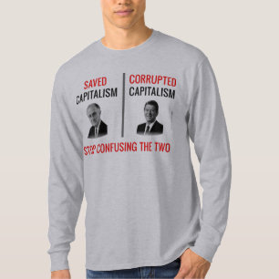 停止だれが資本主義を救ったか混同 Tシャツ