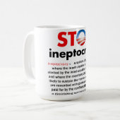 停止オバマのIneptocracy コーヒーマグカップ (正面左)