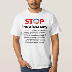停止オバマのIneptocracy Tシャツ