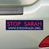 停止サラ、WWW.EYEONPALIN.ORG バンパーステッカー (車上)