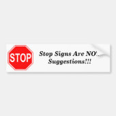 停止シンボルや象徴は提案ではないです バンパーステッカー (正面)