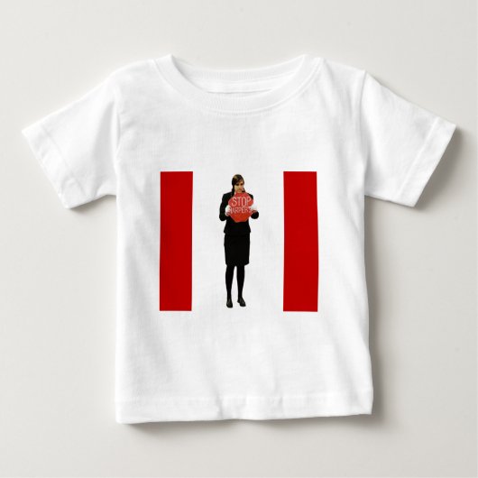 停止ハープ奏者 ベビーTシャツ (正面)