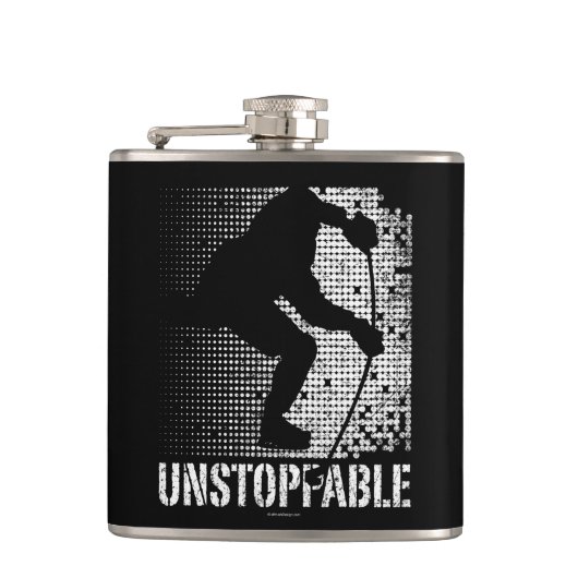 停止不可（ホッケー） フラスク (正面)