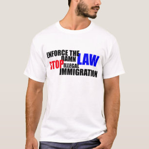 停止不法移民 Tシャツ