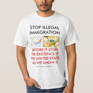 停止不法移民 Tシャツ