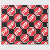 停止交通標識 ラッピングペーパー (フラット)