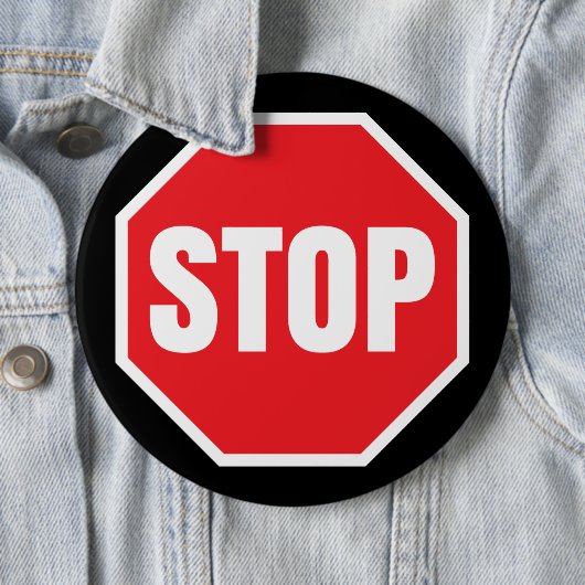 停止交通標識 缶バッジ (インサイチュ)