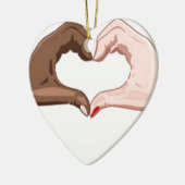 停止人種的優越感 セラミックオーナメント (左)