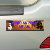 停止動物の乱用のbumberのステッカー バンパーステッカー (車上)