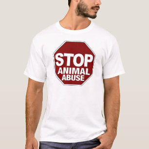 停止動物の乱用 Tシャツ