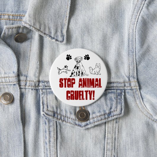 停止動物の残酷! ピン (インサイチュ)