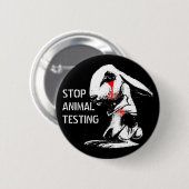 停止動物試験 缶バッジ (正面&裏面)