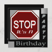 停止印によってカスタマイズバースデーパーティ招待状 招待状 (正面/裏面)
