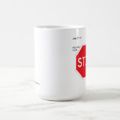停止印のコーヒー・マグ コーヒーマグカップ (中央)