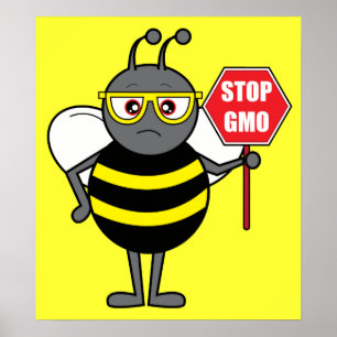 停止印を持つ蜂: GMO ポスター