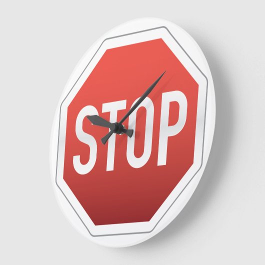 停止印 ラージ壁時計 (傾斜)