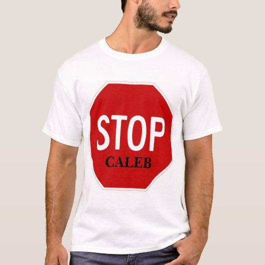 停止印、CALEB Tシャツ (正面)