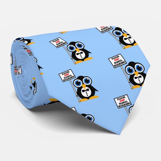 停止地球温暖化 ネクタイ (ロール)